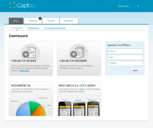 Backend de usuario de Captio