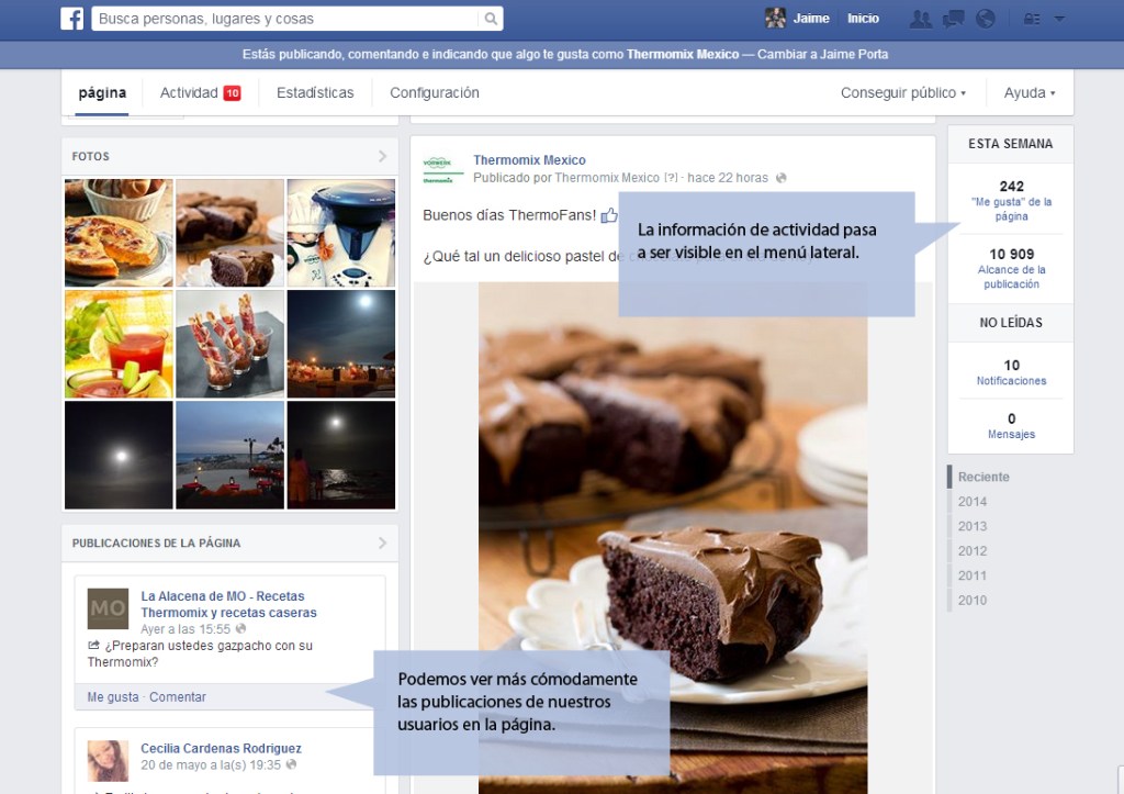 Nuevo diseño para las páginas de fans en&nbsp;Facebook