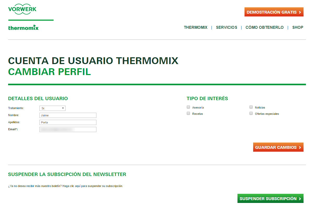 mailing, cancelación, envíos, suscripción, campañas