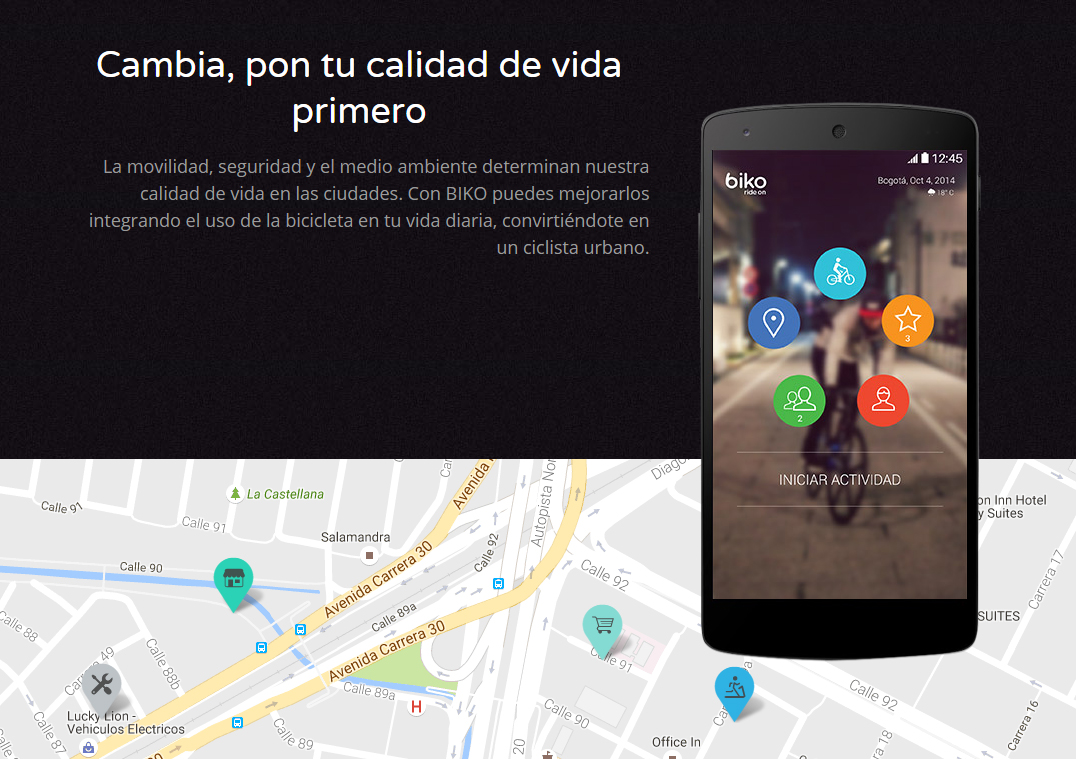 Aplicacion Biko para bicis en la ciudad